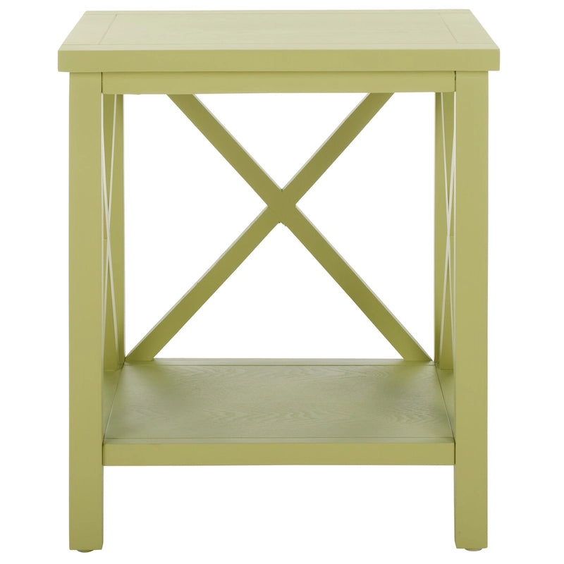 Table d'appoint à croisillons, multicolore (noir/chêne/sarcelle/gris/blanc/vert), pour 1 personne