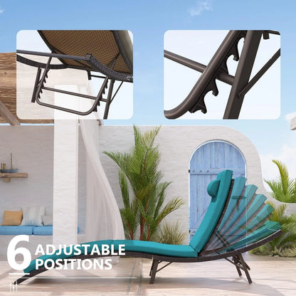Ensemble de 3 chaises longues d'extérieur Kullavik