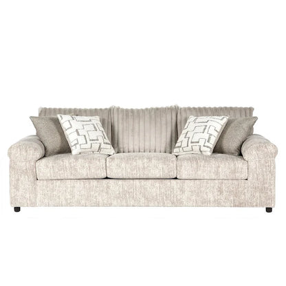 Ensemble canapé, causeuse et fauteuil câlin en velours côtelé à grosses côtes Nason de Roundhill Furniture