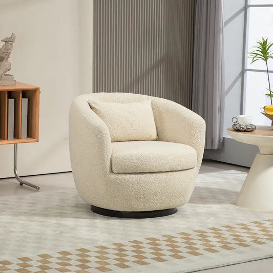 Fauteuil pivotant avec rangement intégré, 1 place – Gris / Vert foncé / Beige