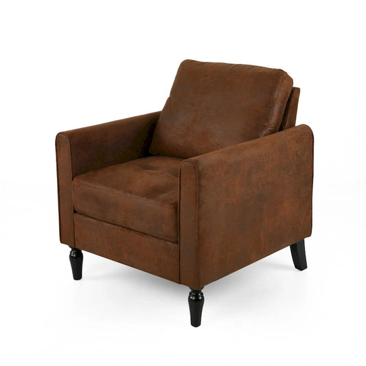 Fauteuil club marron et noir – Une place