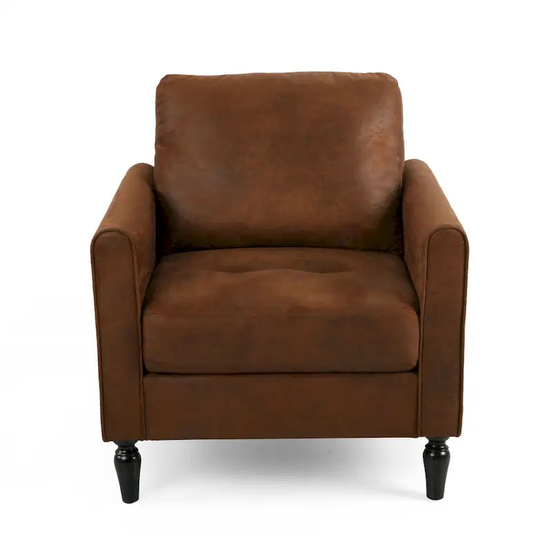Fauteuil club marron et noir – Une place