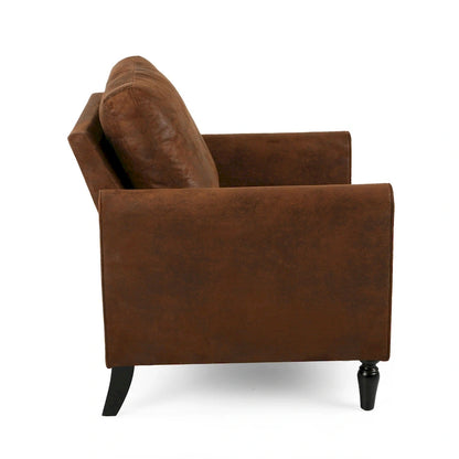 Fauteuil club marron et noir – Une place