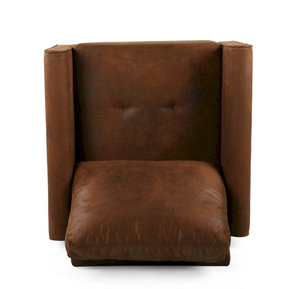 Fauteuil club marron et noir – Une place