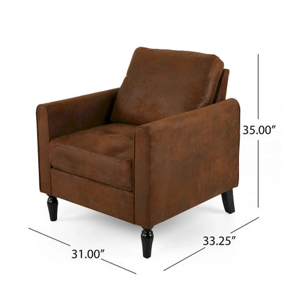 Fauteuil club marron et noir – Une place