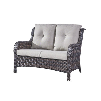 Gymojoy Canapé d'extérieur deux places en rotin Wicker Sofa Set
