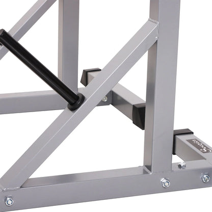 Soozier Rack à squat/banc de musculation en acier 2 pièces réglable en hauteur - N/A