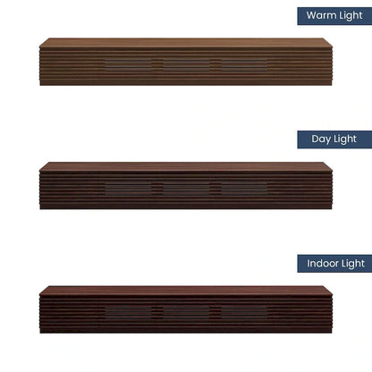 Meuble TV minimaliste avec tiroirsConsole multimédia en bois massif avec placards, porte abattante, placage noyer, entièrement assemblé