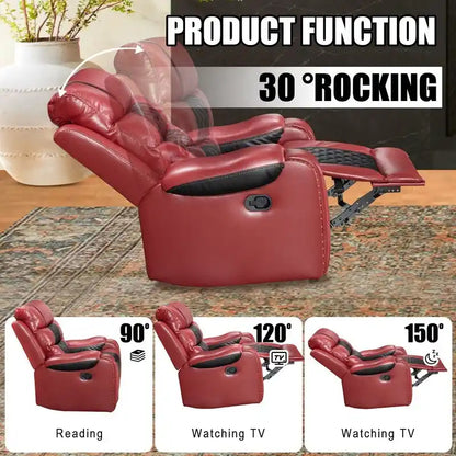 Grand fauteuil inclinable en similicuir de style américain pour salon