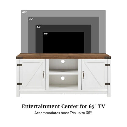 Meuble TV avec porte de grange Middlebrook Firebranch 58 pouces