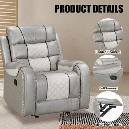 Grand fauteuil inclinable en similicuir de style américain pour salon