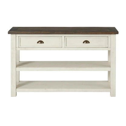 The Gray Barn Downington Table console de canapé à 2 tiroirs en bois massif