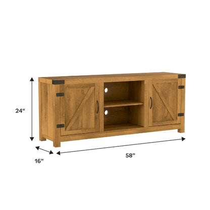 Meuble TV avec porte de grange Middlebrook Firebranch 58 pouces