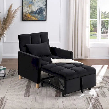 Fauteuil Lit Convertible 3 en 1, Noir