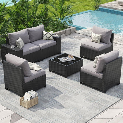 Salons de jardin avec coussins de 10 cm d'épaisseur