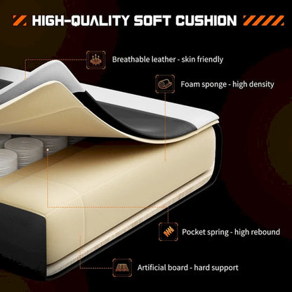 Chaise de bureau de jeu pivotante en cuir PU