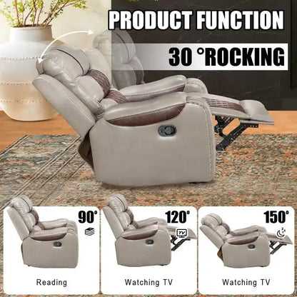 Grand fauteuil inclinable en similicuir de style américain pour salon
