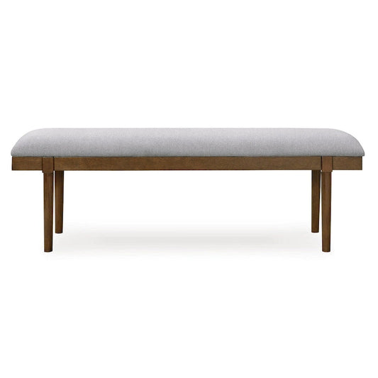 Signature Design by Ashley Lyncott Gris/Marron 59 Banc de salle à manger rembourré - 59.25 L x 15.13 P x 19.75 H