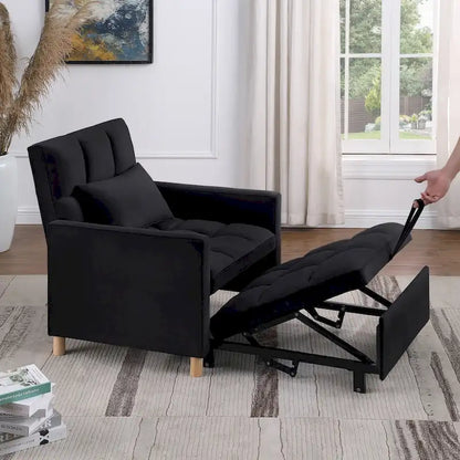 Fauteuil Lit Convertible 3 en 1, Noir