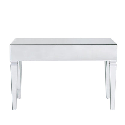 Bureau miroir avec 3 tiroirs – Argenté, 1 place assise
