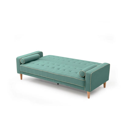 Canapé convertible en polyester – Style capitonné moderne, couchage 1 à 2 personnes, disponible en orange / sarcelle / jaune / gris