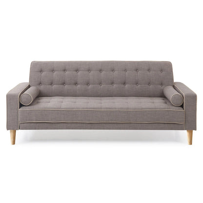 Canapé convertible en polyester – Style capitonné moderne, couchage 1 à 2 personnes, disponible en orange / sarcelle / jaune / gris