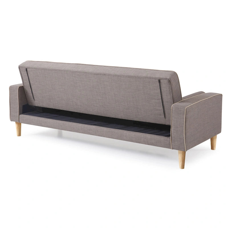 Canapé convertible en polyester – Style capitonné moderne, couchage 1 à 2 personnes, disponible en orange / sarcelle / jaune / gris