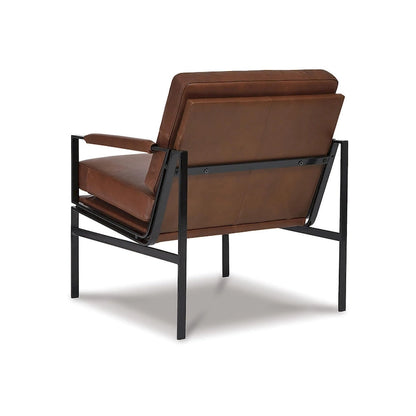 Fauteuil d'appoint en cuir Signature Design by Ashley Puckman, style moderne Mid-Century - 29 L x 31,5 P x 34,25 H