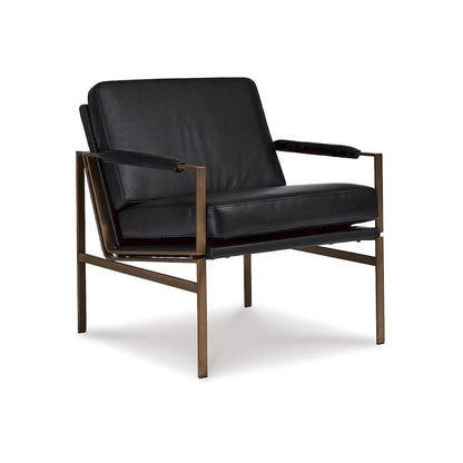 Fauteuil d'appoint en cuir Signature Design by Ashley Puckman, style moderne Mid-Century - 29 L x 31,5 P x 34,25 H