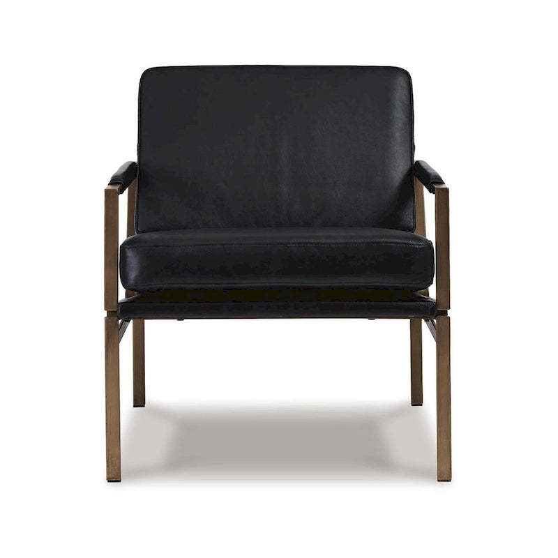 Fauteuil d'appoint en cuir Signature Design by Ashley Puckman, style moderne Mid-Century - 29 L x 31,5 P x 34,25 H