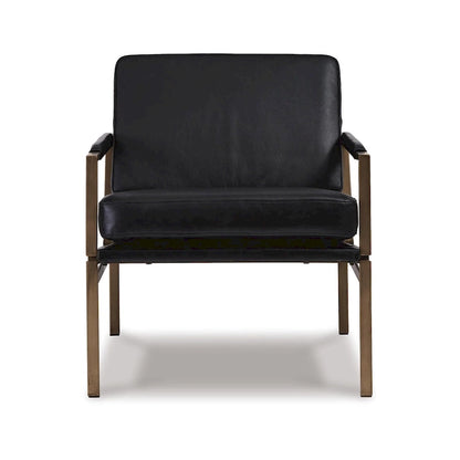 Fauteuil d'appoint en cuir Signature Design by Ashley Puckman, style moderne Mid-Century - 29 L x 31,5 P x 34,25 H