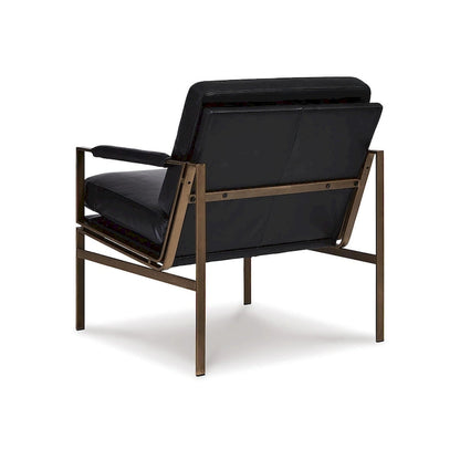 Fauteuil d'appoint en cuir Signature Design by Ashley Puckman, style moderne Mid-Century - 29 L x 31,5 P x 34,25 H