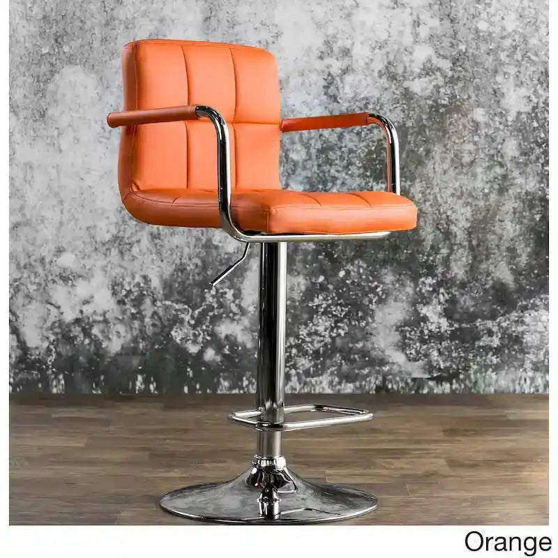 Tabouret de bar pivotant réglable moderne en similicuir Corvelli par Furniture of America