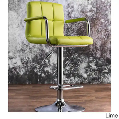 Tabouret de bar pivotant réglable moderne en similicuir Corvelli par Furniture of America