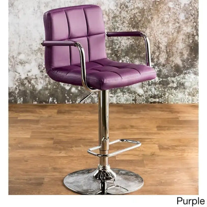 Tabouret de bar pivotant réglable moderne en similicuir Corvelli par Furniture of America