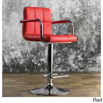 Tabouret de bar pivotant réglable moderne en similicuir Corvelli par Furniture of America