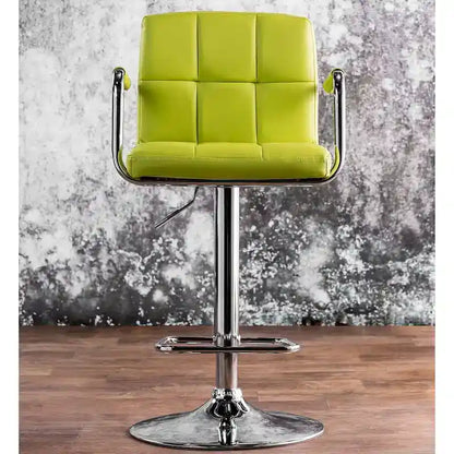 Tabouret de bar pivotant réglable moderne en similicuir Corvelli par Furniture of America