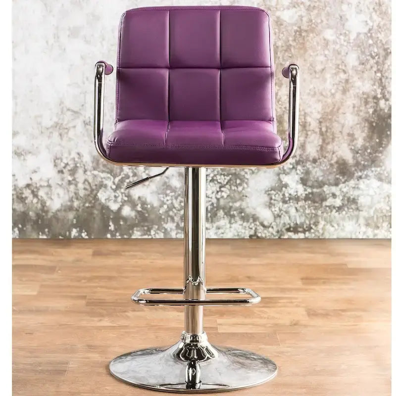 Tabouret de bar pivotant réglable moderne en similicuir Corvelli par Furniture of America