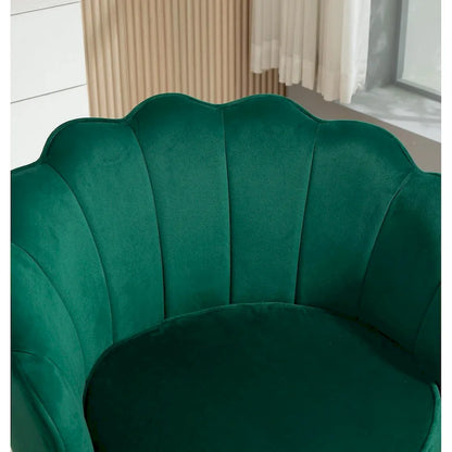 Fauteuil Velvet Barrel avec pieds en métal doré – Noir / Bleu marine / Jaune moutarde / Rose / Ivoire / Bleu verdâtre, un place