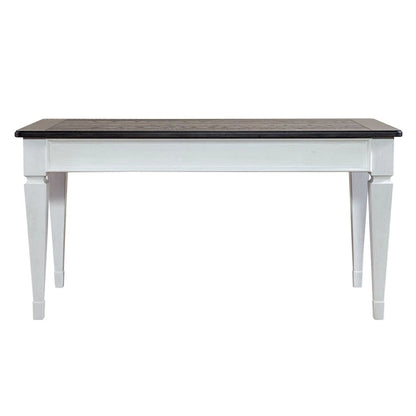 Bureau avec tiroirs, blanc brossé et anthracite – Blanc antique, 1 place