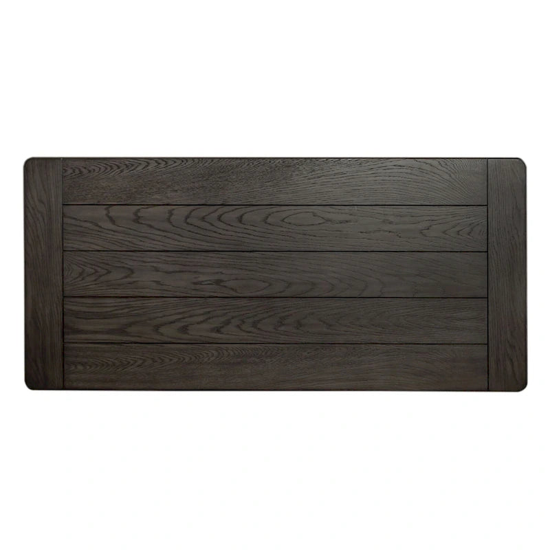 Bureau avec tiroirs, blanc brossé et anthracite – Blanc antique, 1 place