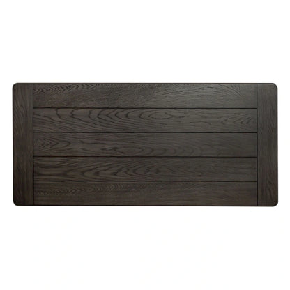 Bureau avec tiroirs, blanc brossé et anthracite – Blanc antique, 1 place