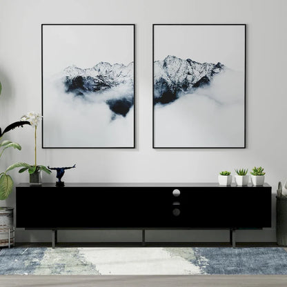 Glenwillow Home Atlas 78 x 20 Lowboy Mid-Century Modern TV Stand Console