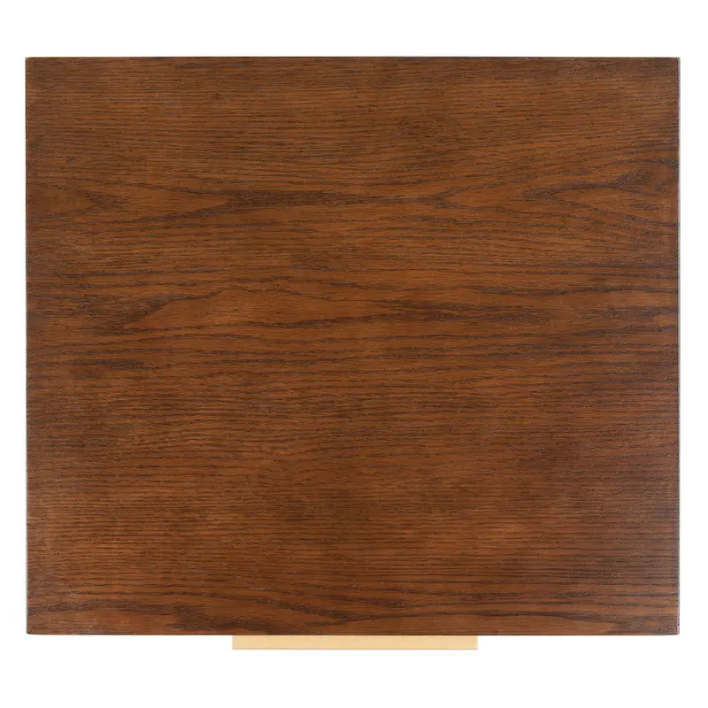 Table de chevet 1 tiroir, Noyer/Doré et Blanc délavé/Doré, Piètement croisé, Individuelle