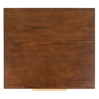 Table de chevet 1 tiroir, Noyer/Doré et Blanc délavé/Doré, Piètement croisé, Individuelle