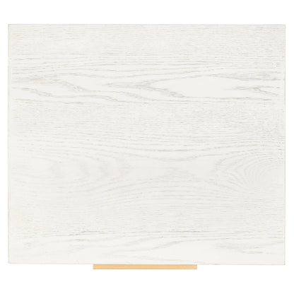 Table de chevet 1 tiroir, Noyer/Doré et Blanc délavé/Doré, Piètement croisé, Individuelle