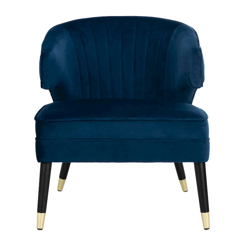 Fauteuil d'appoint dossier haut en velours – Une place