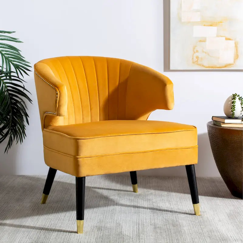  Amalia Velvet Wingback Accent Chair - 26.8 x 28 x 31.9 - 27Wx28Dx32H