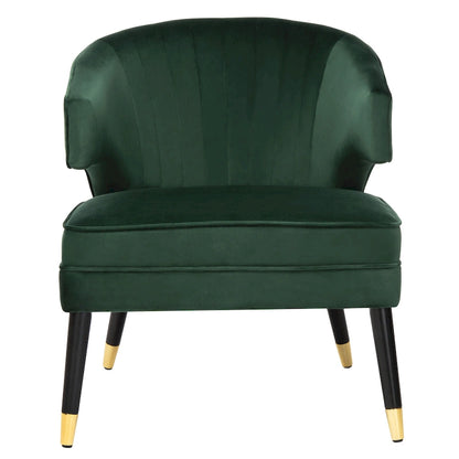 Fauteuil d'appoint dossier haut en velours – Une place