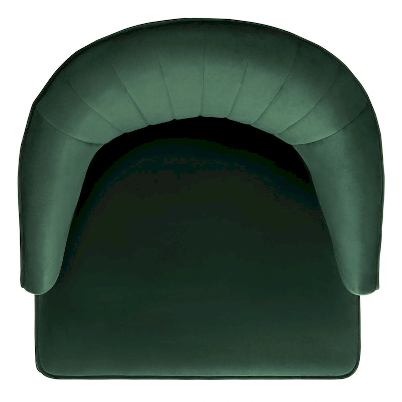 Fauteuil d'appoint dossier haut en velours – Une place
